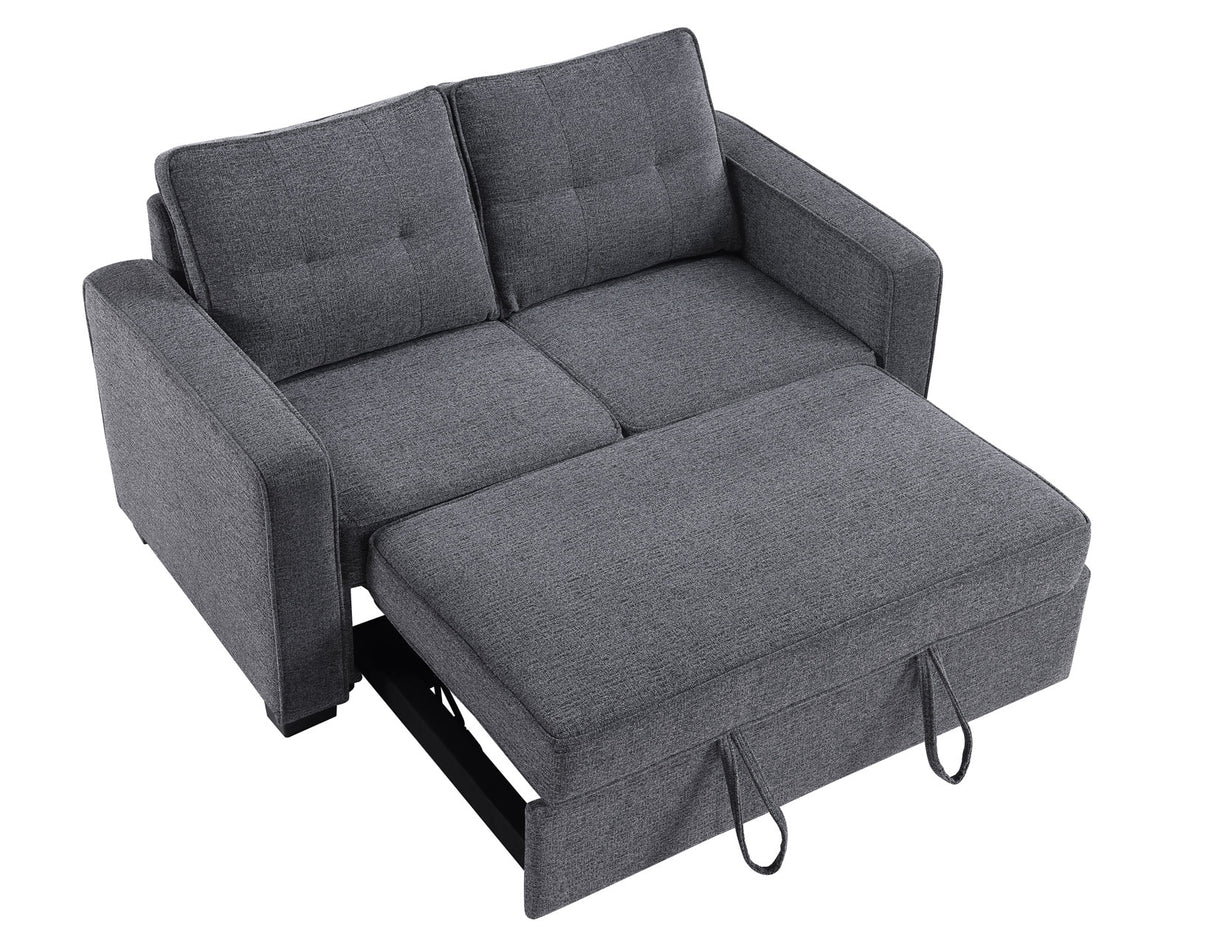 Noah Convertible Sleeper Loveseat, Gray from Steve Silver - Luna Furniture