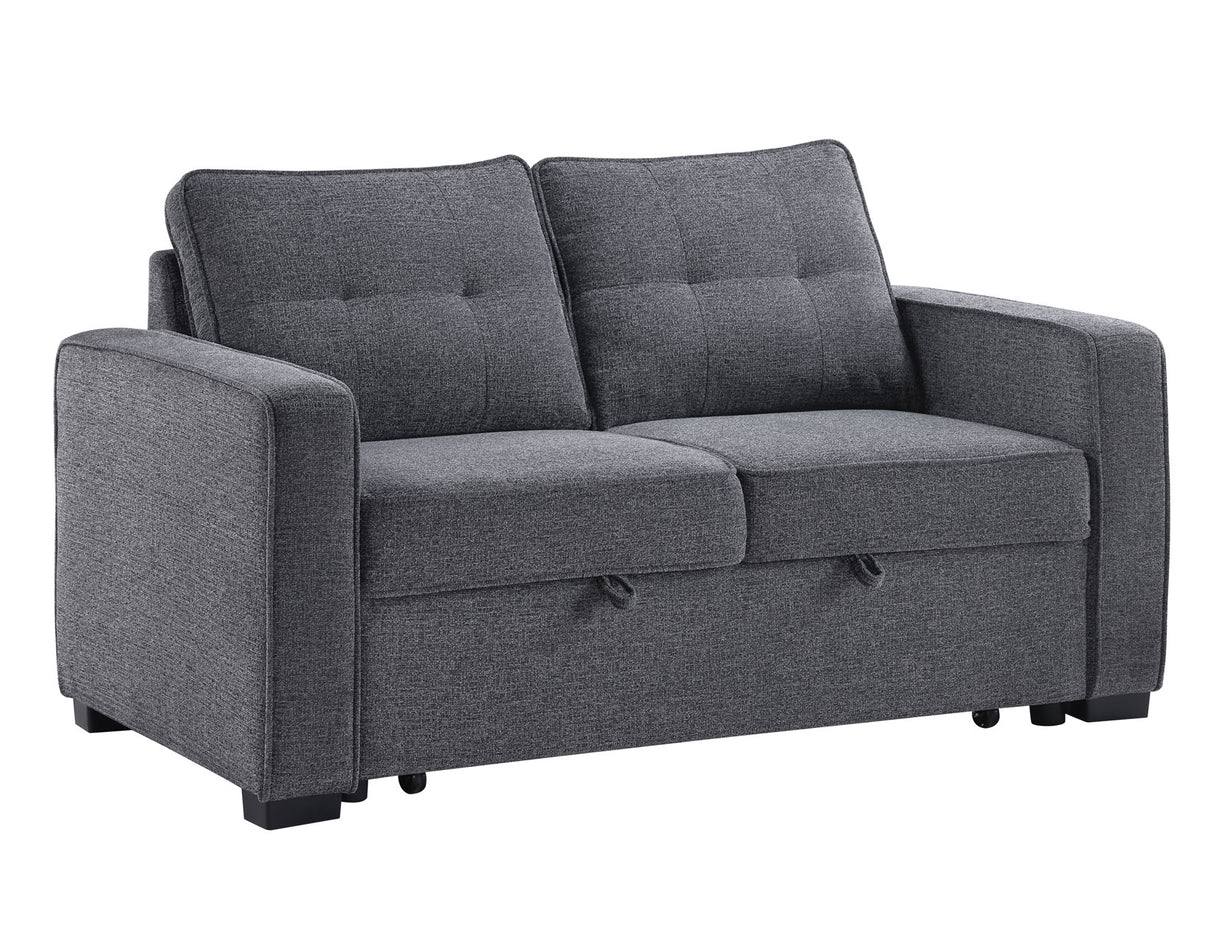 Noah Convertible Sleeper Loveseat, Gray from Steve Silver - Luna Furniture