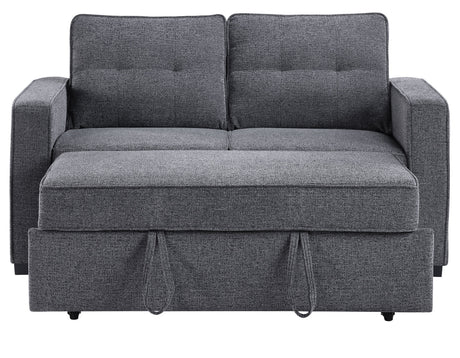 Noah Convertible Sleeper Loveseat, Gray from Steve Silver - Luna Furniture