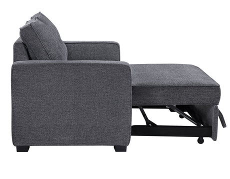 Noah Convertible Sleeper Loveseat, Gray from Steve Silver - Luna Furniture