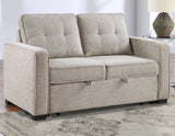 Noah Convertible Sleeper Loveseat, Tan from Steve Silver - Luna Furniture