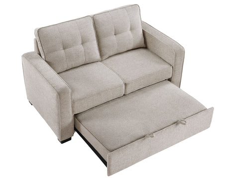 Noah Convertible Sleeper Loveseat, Tan from Steve Silver - Luna Furniture