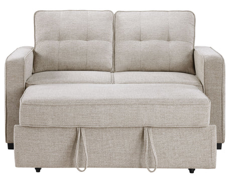 Noah Convertible Sleeper Loveseat, Tan from Steve Silver - Luna Furniture