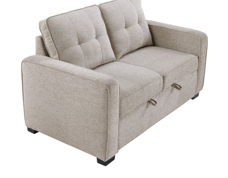 Noah Convertible Sleeper Loveseat, Tan from Steve Silver - Luna Furniture
