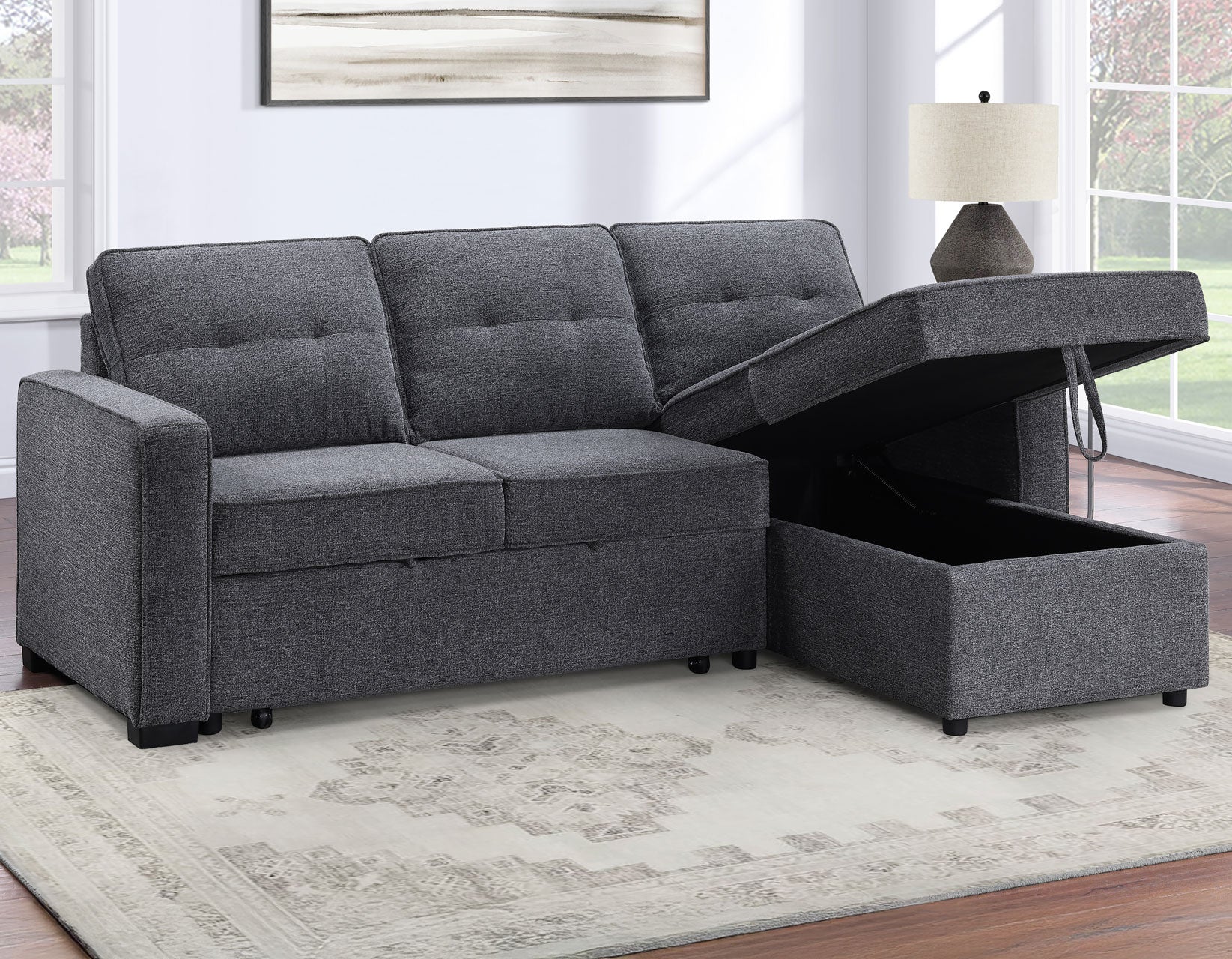 Steve Silver Noah Flippable, Convertible Storage Sleeper Chofa