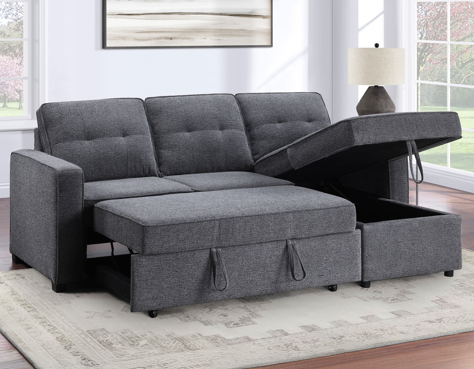 Steve Silver Noah Flippable, Convertible Storage Sleeper Chofa