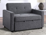 Noah Gray Convertible Sleeper Chair-and-a-Half from Steve Silver - Luna Furniture