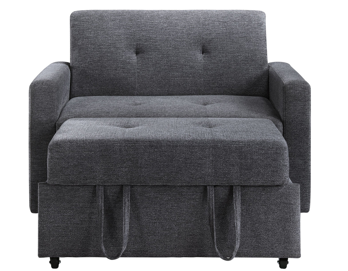 Noah Gray Convertible Sleeper Chair-and-a-Half from Steve Silver - Luna Furniture