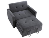 Noah Gray Convertible Sleeper Chair-and-a-Half from Steve Silver - Luna Furniture