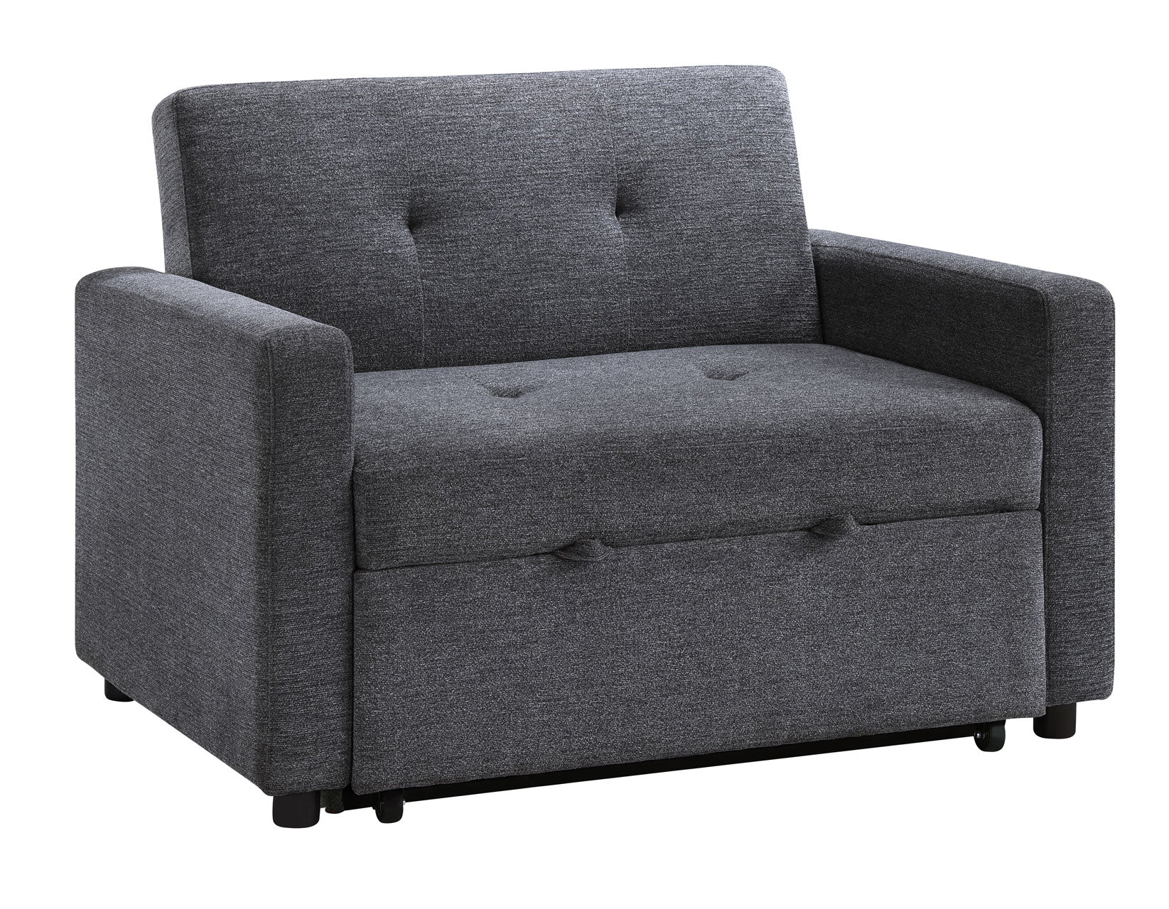 Noah Gray Convertible Sleeper Chair-and-a-Half – Luna Furniture