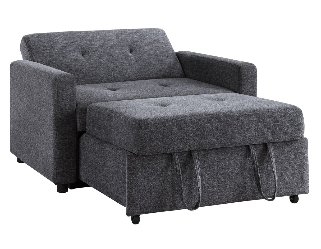 Noah Gray Convertible Sleeper Chair-and-a-Half from Steve Silver - Luna Furniture