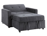 Noah Gray Convertible Sleeper Chair-and-a-Half from Steve Silver - Luna Furniture