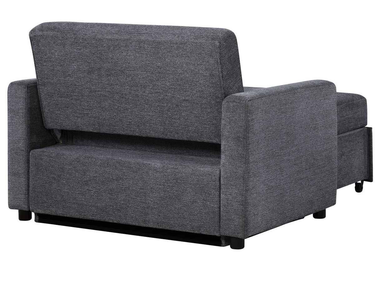 Noah Gray Convertible Sleeper Chair-and-a-Half from Steve Silver - Luna Furniture