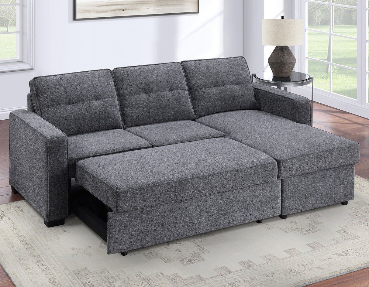 Noah Flippable, Convertible Storage Sleeper Chofa, Gray from Steve Silver - Luna Furniture
