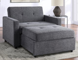 Noah Gray Convertible Sleeper Chair-and-a-Half from Steve Silver - Luna Furniture