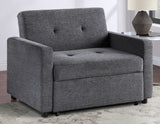 Noah Gray Convertible Sleeper Chair-and-a-Half from Steve Silver - Luna Furniture