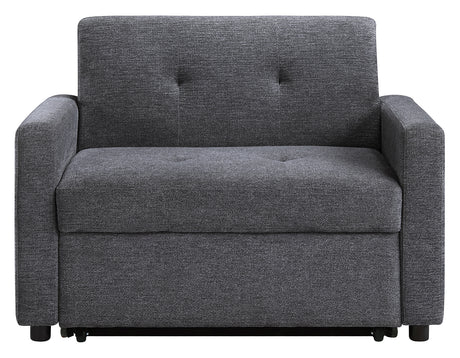 Noah Gray Convertible Sleeper Chair-and-a-Half from Steve Silver - Luna Furniture