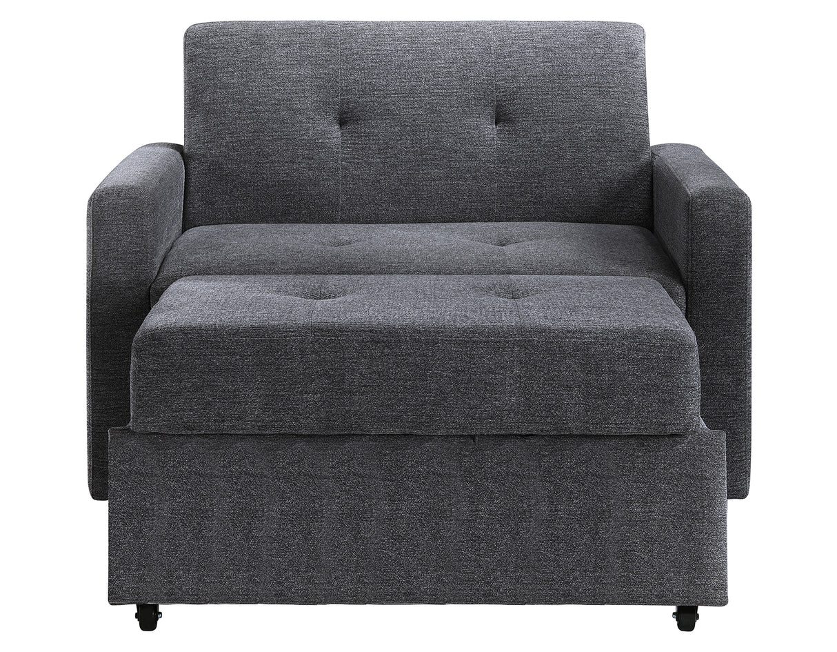 Noah Gray Convertible Sleeper Chair-and-a-Half from Steve Silver - Luna Furniture