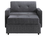 Noah Gray Convertible Sleeper Chair-and-a-Half from Steve Silver - Luna Furniture