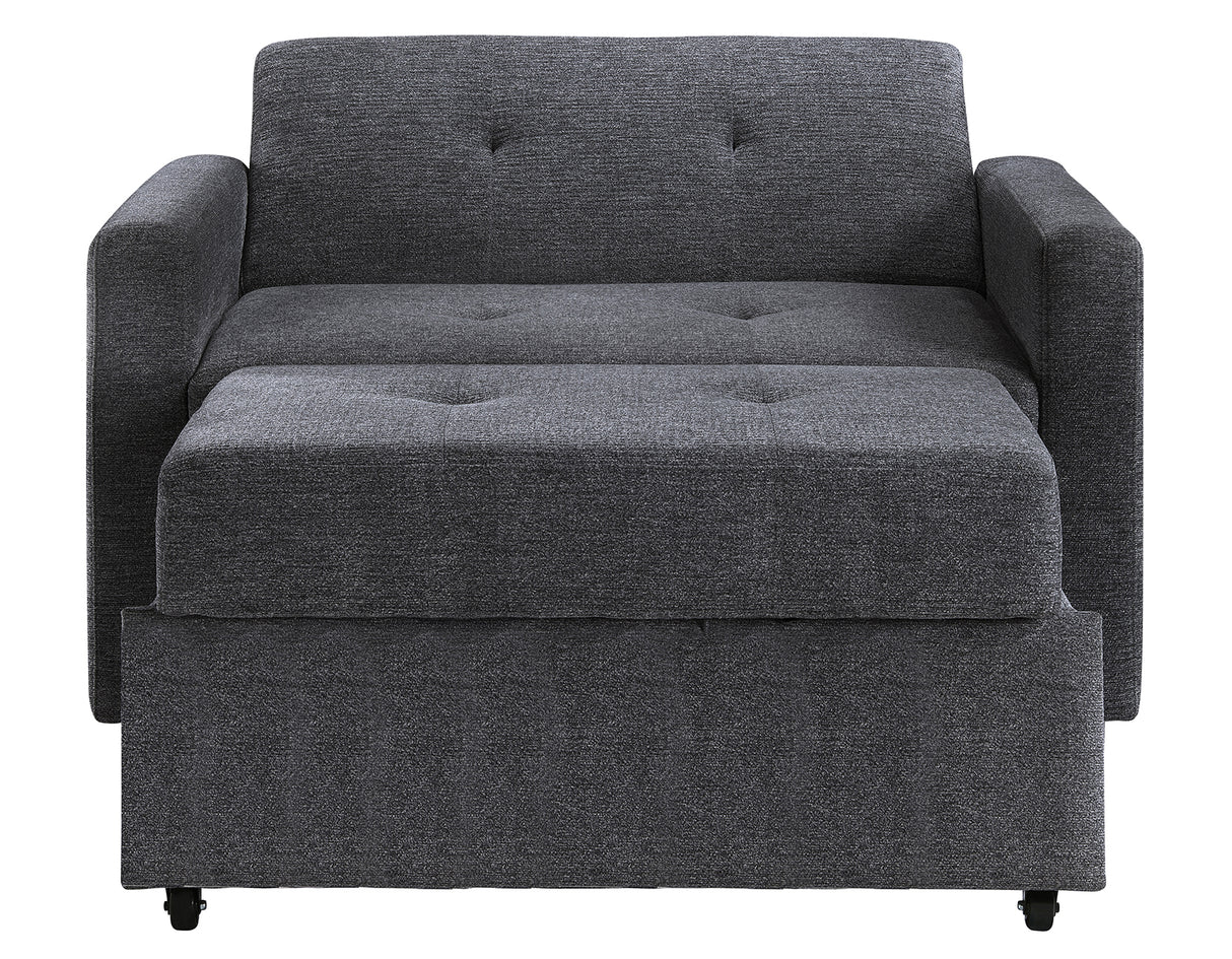 Noah Gray Convertible Sleeper Chair-and-a-Half from Steve Silver - Luna Furniture