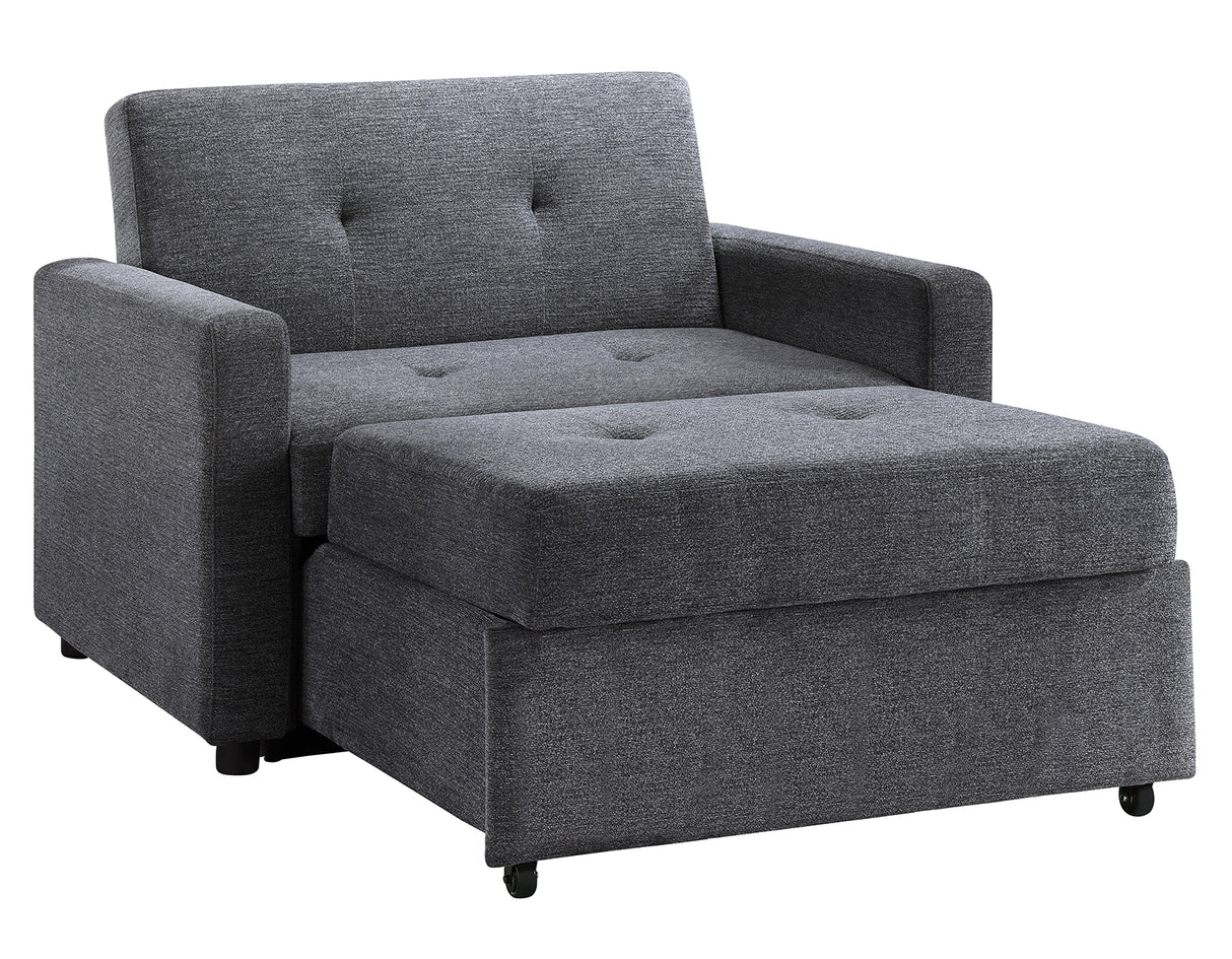 Noah Gray Convertible Sleeper Chair-and-a-Half from Steve Silver - Luna Furniture