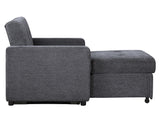 Noah Gray Convertible Sleeper Chair-and-a-Half from Steve Silver - Luna Furniture