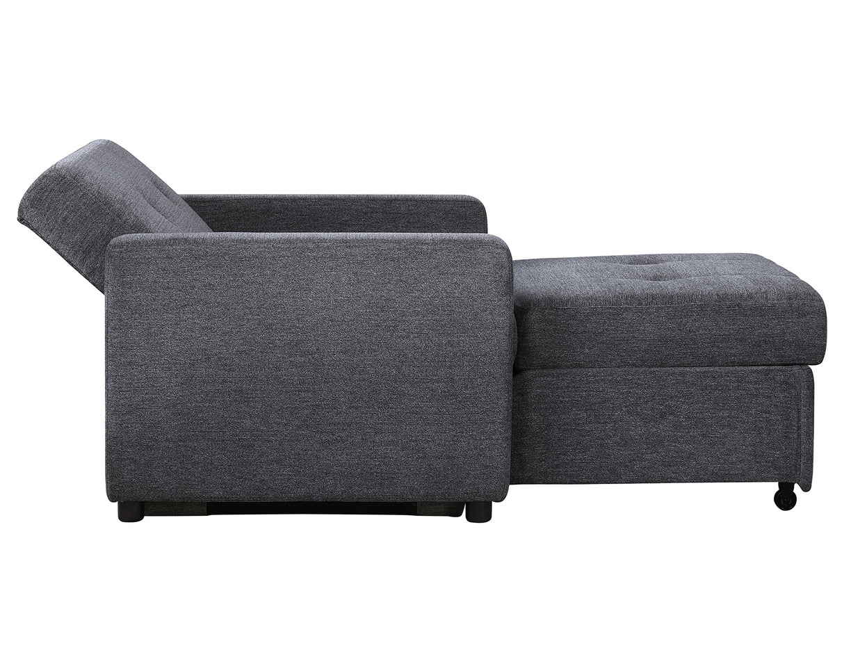Noah Gray Convertible Sleeper Chair-and-a-Half from Steve Silver - Luna Furniture