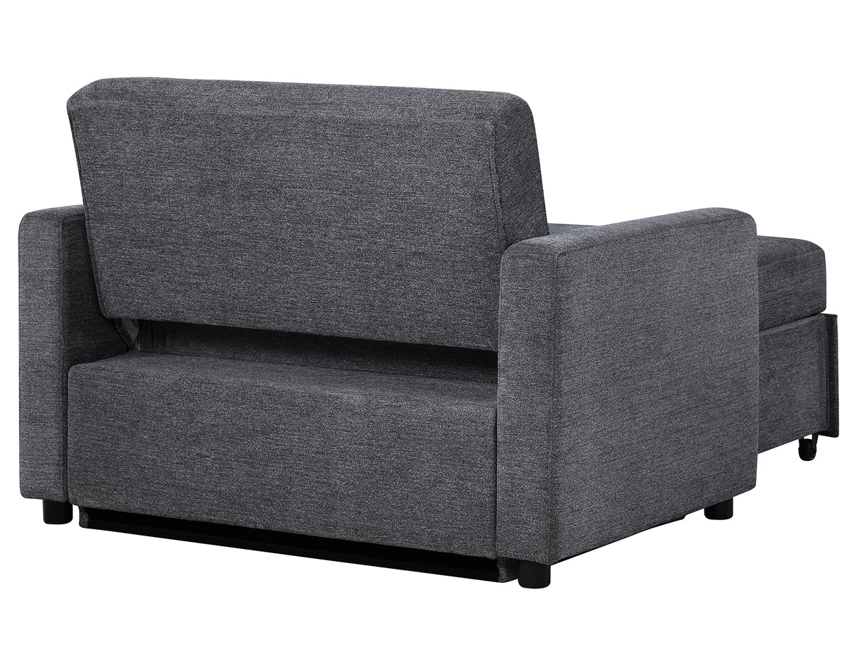 Noah Gray Convertible Sleeper Chair-and-a-Half from Steve Silver - Luna Furniture