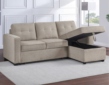 Noah Flippable, Convertible Storage Sleeper Chofa, Tan from Steve Silver - Luna Furniture