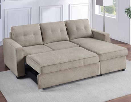 Noah Flippable, Convertible Storage Sleeper Chofa, Tan from Steve Silver - Luna Furniture