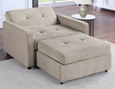 Noah Brown Convertible Sleeper Chair-and-a-Half from Steve Silver - Luna Furniture
