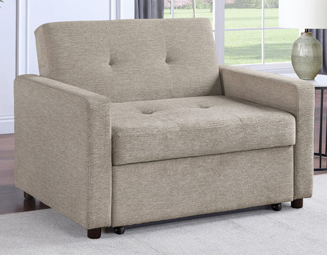 Noah Brown Convertible Sleeper Chair-and-a-Half from Steve Silver - Luna Furniture