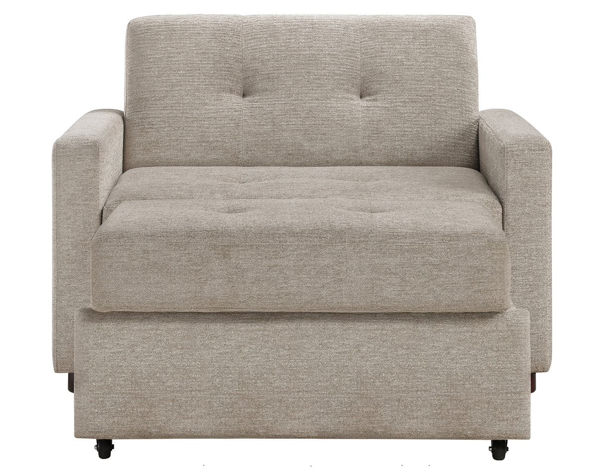 Noah Brown Convertible Sleeper Chair-and-a-Half from Steve Silver - Luna Furniture