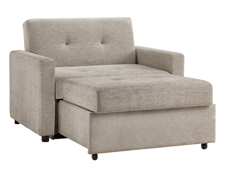 Noah Brown Convertible Sleeper Chair-and-a-Half from Steve Silver - Luna Furniture