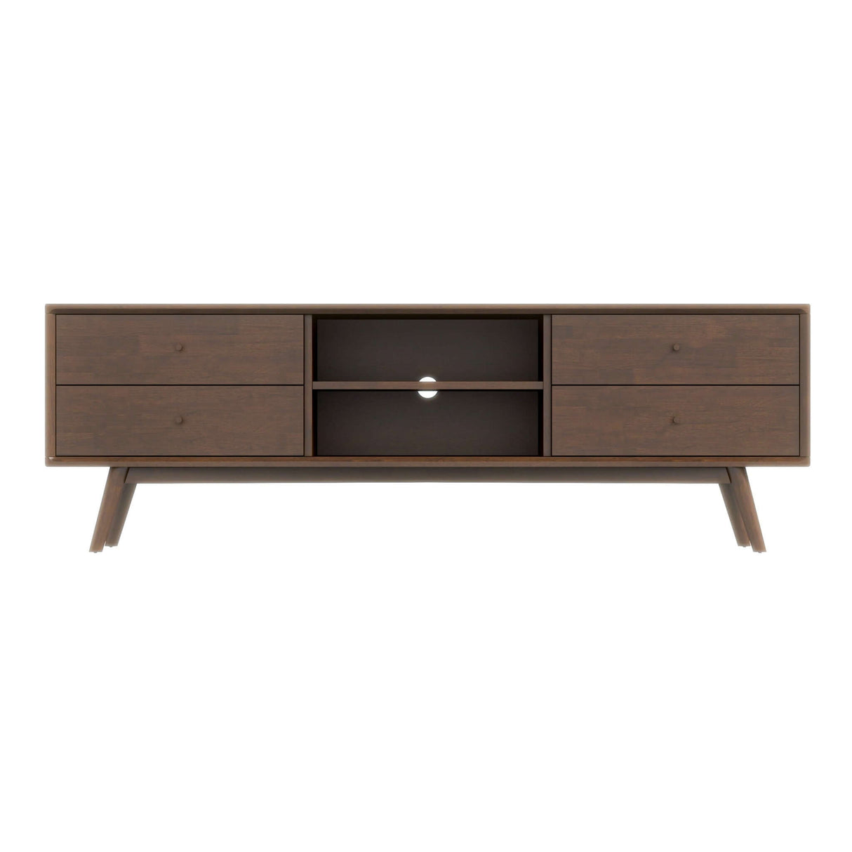 Caroline Mid-Century Modern Style Walnut TV Stand Up To 72" from Ashcroft Furniture - Luna Furniture