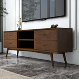 Caroline Mid-Century Modern Style Walnut TV Stand Up To 72" from Ashcroft Furniture - Luna Furniture