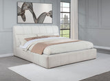 Nollet Cream 48-inch Upholstered California King Platform Bed from Coaster - Luna Furniture