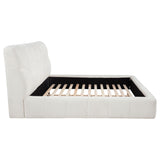 Nollet Cream 48-inch Upholstered California King Platform Bed from Coaster - Luna Furniture