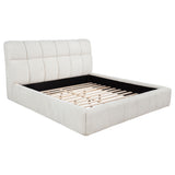 Nollet Cream 48-inch Upholstered Queen Panel Platform Bed from Coaster - Luna Furniture