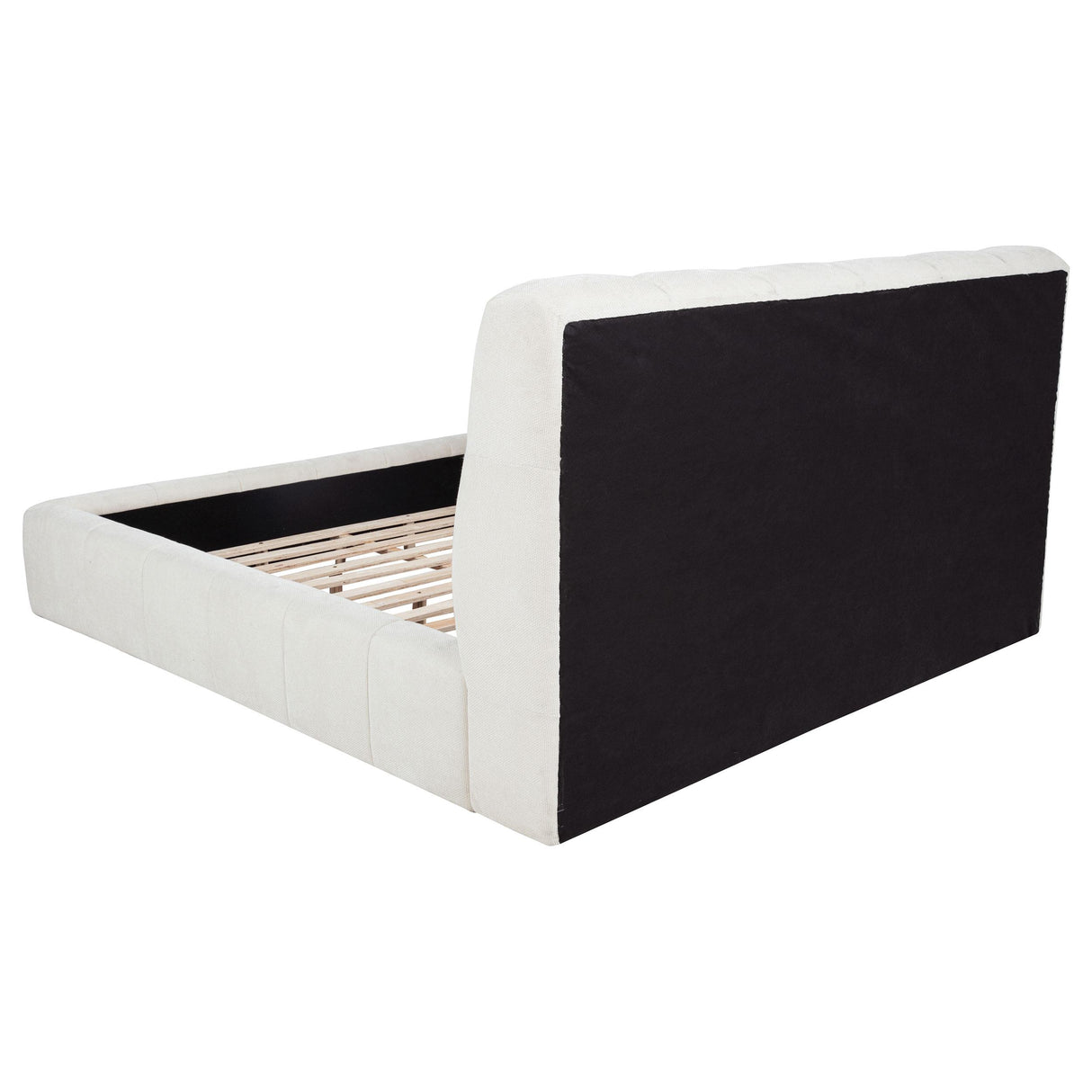 Nollet Cream 48-inch Upholstered Queen Panel Platform Bed from Coaster - Luna Furniture