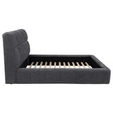 Nollet Gray 48-inch Upholstered California King Platform Bed from Coaster - Luna Furniture