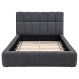 Nollet Gray 48-inch Upholstered Eastern King Platform Bed from Coaster - Luna Furniture