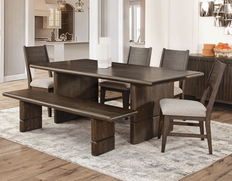 Norvell Dark Espresso Solid Wood 78″ Dining Table from Steve Silver - Luna Furniture