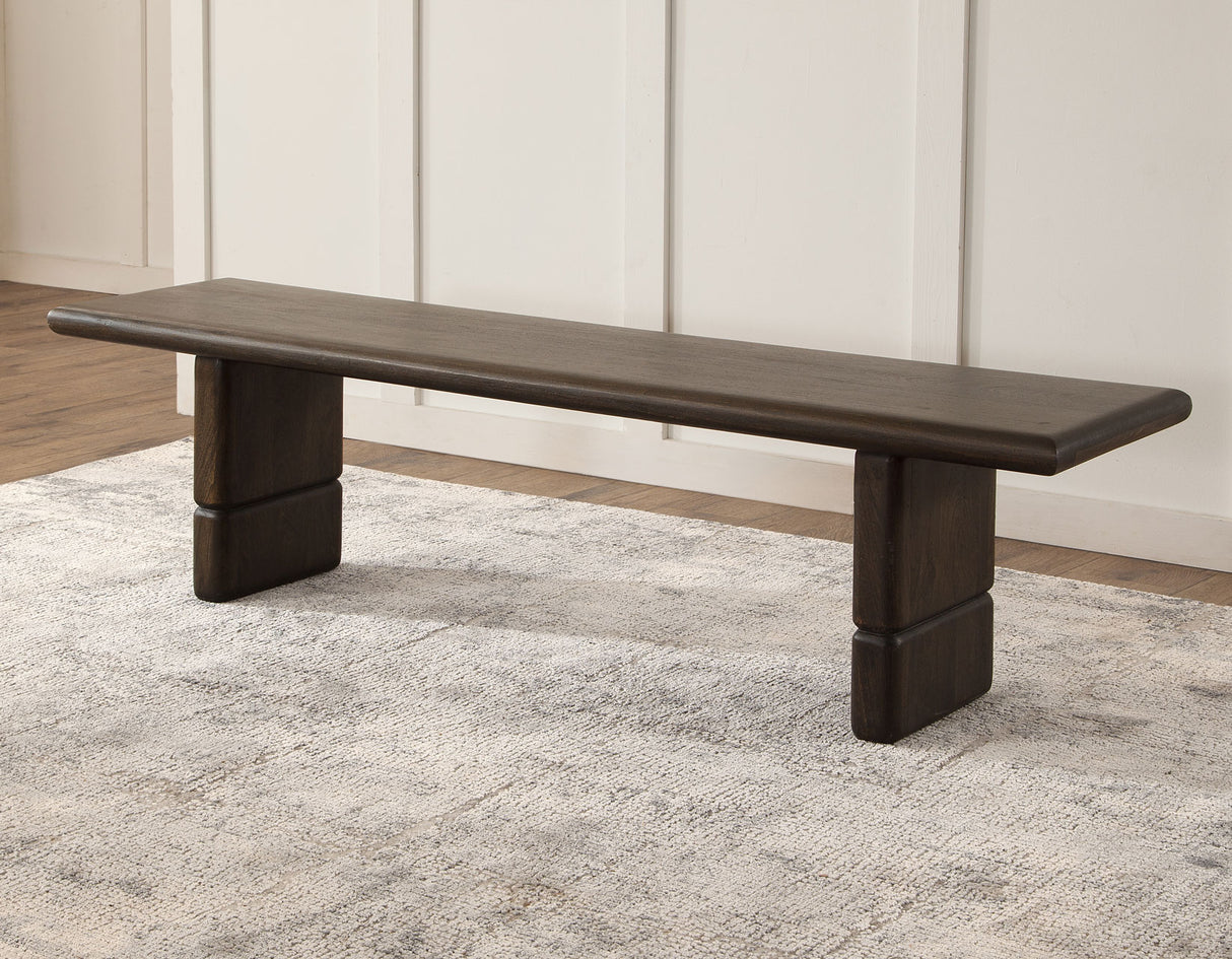 Norvell Dark Espresso Solid Wood Bench from Steve Silver - Luna Furniture