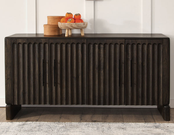 Norvell Dark Walnut 4-Door Sideboard