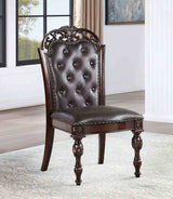 Nouvelle Brown Cherry/Espresso Side Chair from Furniture of America - Luna Furniture