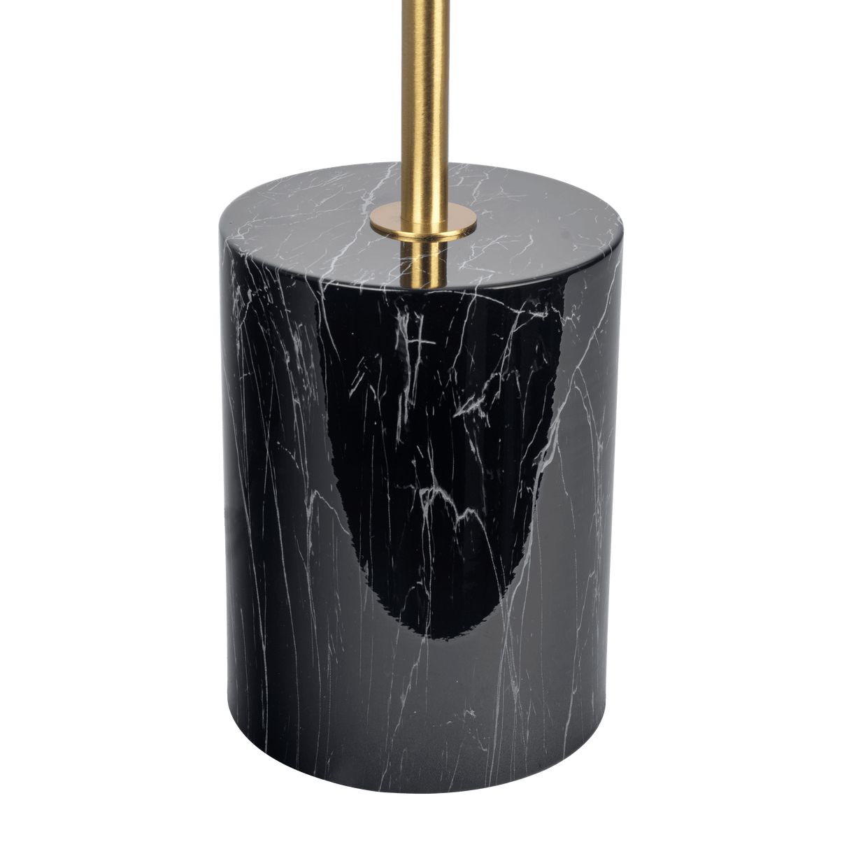 Nova Hydro Black Table Lamp with On/Off Switch Double Lamp with Faux Marble Base from Midinmod - Luna Furniture