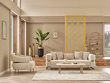 Nova Stationary Sofa in Cream from Furnia - Luna Furniture