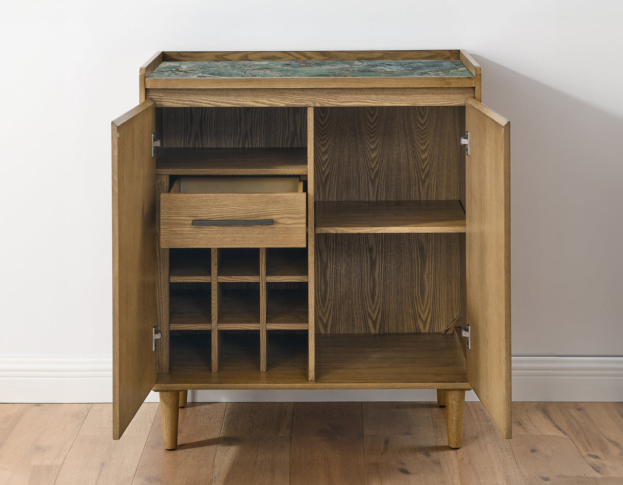 Novato Light Chestnut Sintered Stone Cabinet from Steve Silver - Luna Furniture