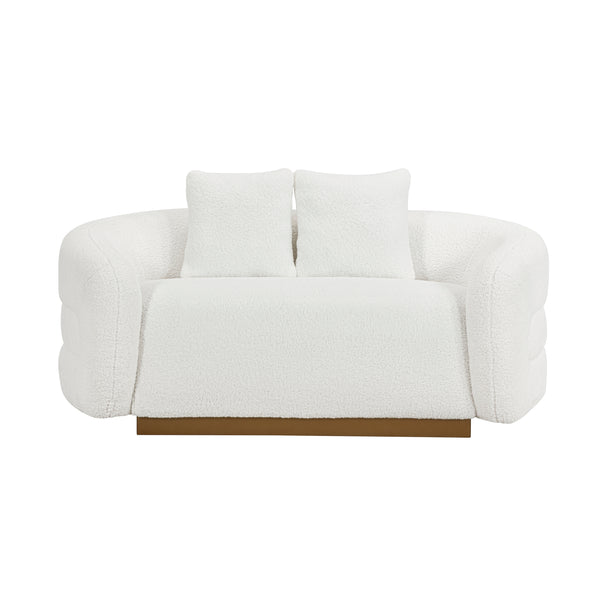 Novella White Loveseat